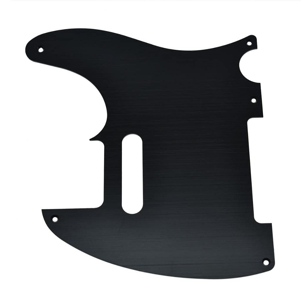Dopro Metal Aluminum Anodized Vintage 5 Hole Tele Pickguard For American/Mexican Fd Telecaster Black