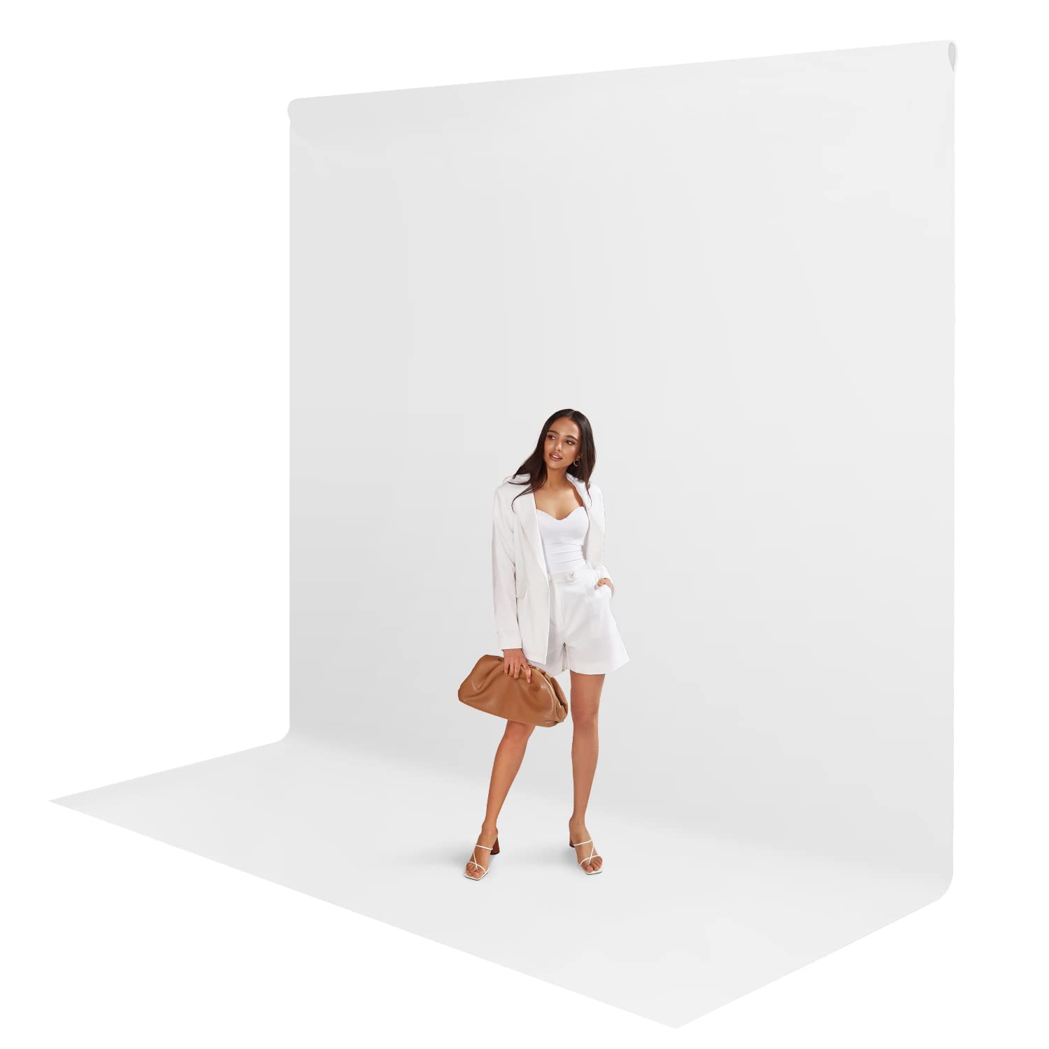 Limostudio 10 X 10 Feet Pure White Photo Backdrop Background Screen, Pure Seamless > 150Gsm Highest Density In Market, Premium G