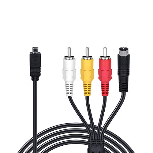 5 Feet Av A/V Audio Video Tv Out Cable Cord For Sony Camcorder Handycam Dcr Hc28/E Dcr Sx85/V/E/L Sx85/B/R And More Models