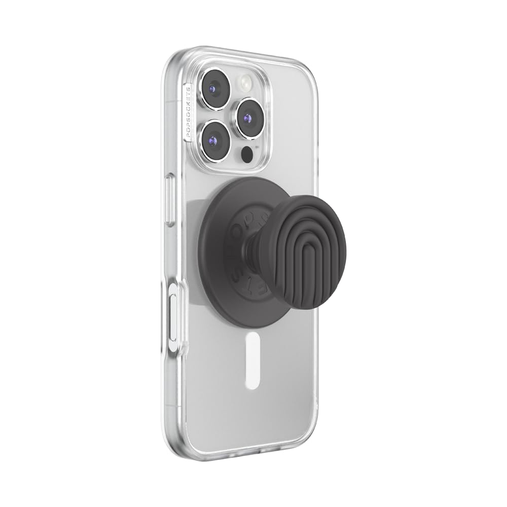 PopSockets Phone Grip for MagSafe, Magnetic Holder, Phone Stand, Brown - Curves Slate