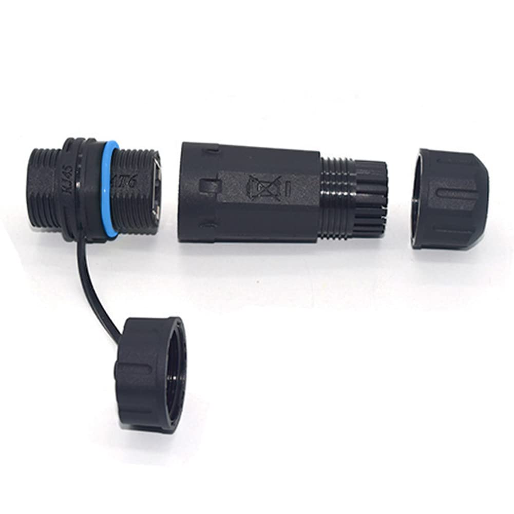 Anmbest 10Pcs Shielded Rj45 Waterproof Panel Mount Connector Ip68 Cat5/5E/6 8P8C Ethernet Lan Cable Coupler Female To Female Out