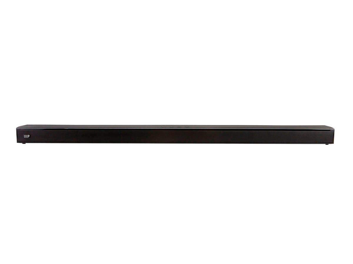 Monoprice Premium Slim Soundbar   8 Ohms, With Hdmi Arc, Bluetooth 4.2, Optical, And Coax Inputs, Black,35.5 Inch Slim
