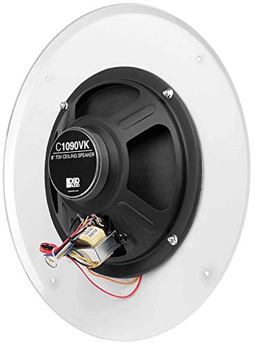 OSD Audio 8' Commercial 70V Ceiling Speaker w/Front Volume Control Knob Single White C1090