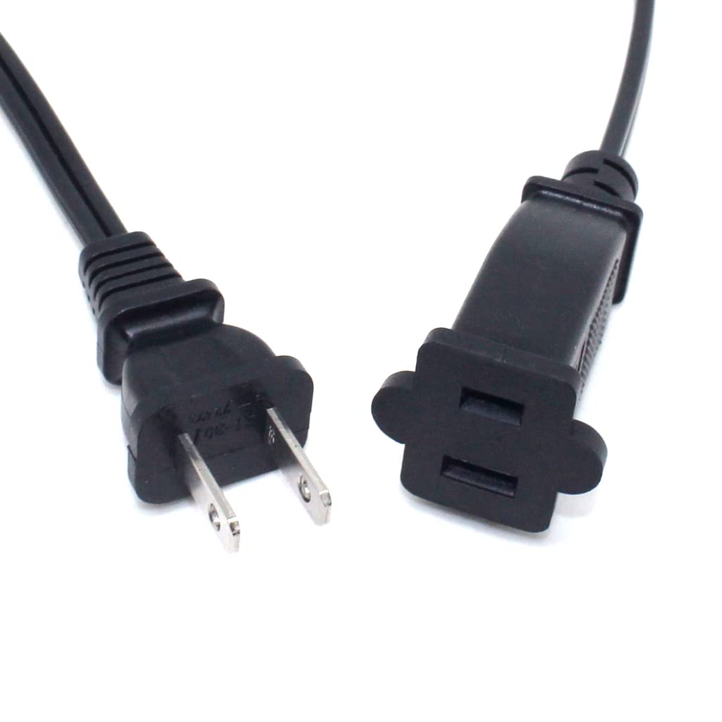Tekit(4.92Ft/1.5M) Us Power Extension Cable Cord Us Ac 2 Prong Male/Female Power Cable10A/125V,Usa Outlet Saver Power Extension