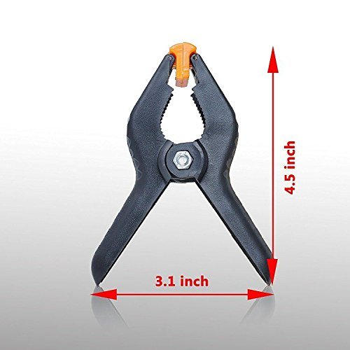 Slow Dolphin Heavy Duty Spring Clamps Clip 4.5 Inch For Muslin/Paper Photo Studio Backdrops Background 6 Pack(Yellow & Black)