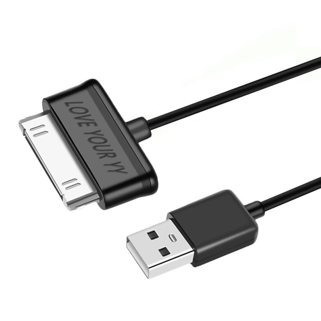 Charging Sync Data Charger Cable Cord 30 Pin Compatible For Samsung Galaxy Tab 2 10.1 8.9 7.7 7.0 Plus Inch Tablet (Black)