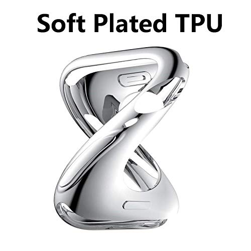 Hankn Soft Tpu Case For Apple Watch Series 7 8 9 41Mm & Series 6 5 4 Se 40Mm Case, Plated Shockproof Iwatch Shell Cover Bumper [