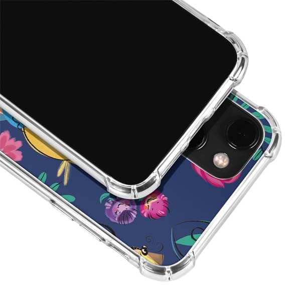Skinit Clear Phone Case Compatible With Iphone 13   Officially Licensed Disney Alice In Wonderland Floral Print Design