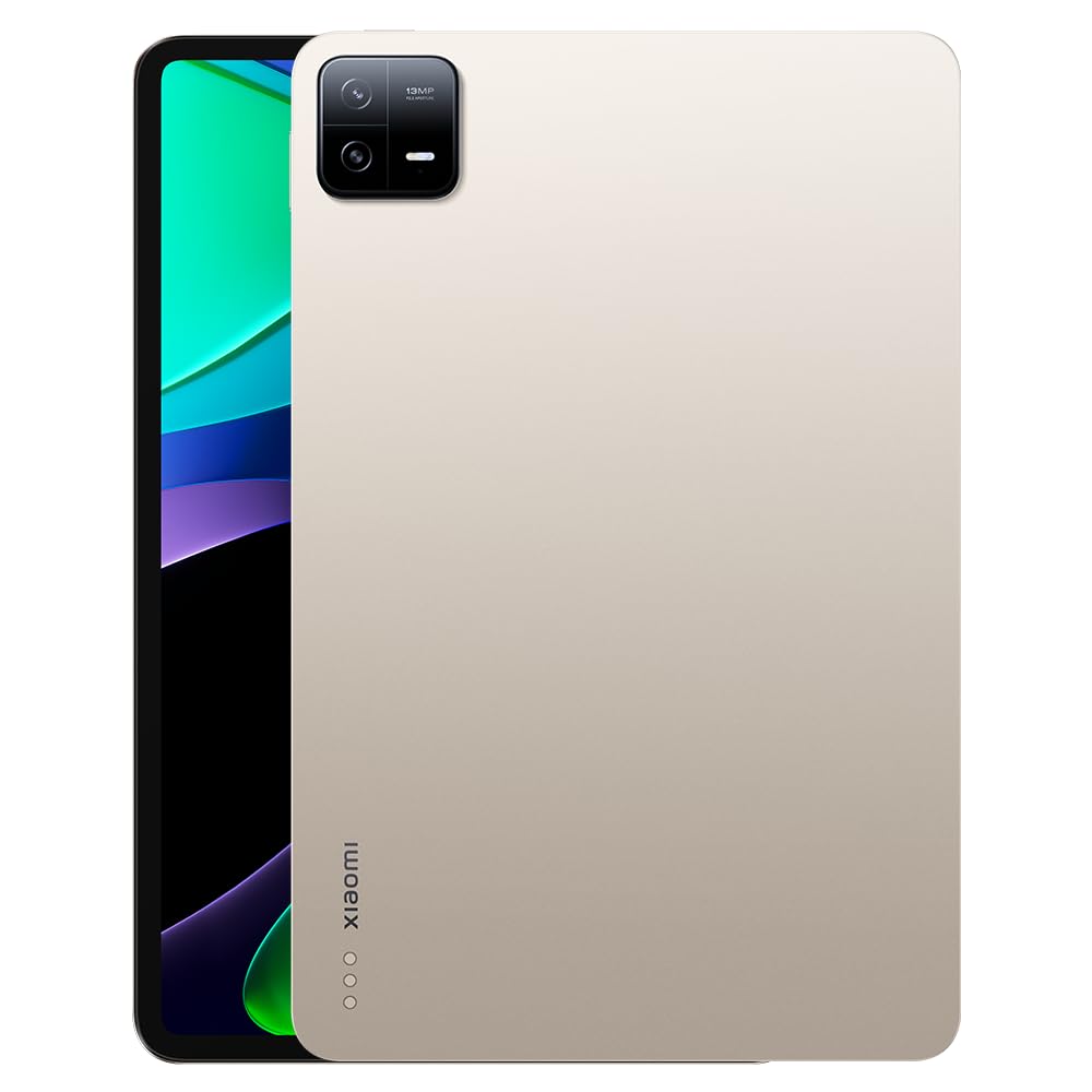 Xiaomi Pad 6 Wifi Version 11 Inches 144Hz 8840Mah Bluetooth 5.2 Four Speakers Dolby Atmos 13 Mp Camera + Fast Car 51W Charger Bundle (Gold, 256Gb + 8Gb)