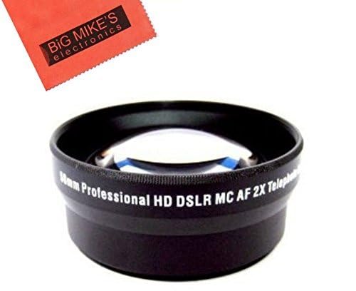 Big Mikes 49Mm 2X Telephoto Lens For Panasonic Hc-Wxf991K, Hc-Vx981K, Hc-X900/M, Hc-X920K Camcorder