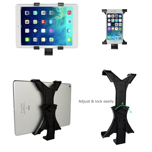 Acuvar Universal Tablet Tripod Mount And Universal Smartphone Mount Holder For All Smartphones And Tablets (10) Tablet Mount + B