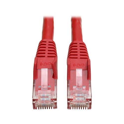 Tripp Lite Cat6 Gigabit Snagless Molded Patch Cable (Rj45 M/M)   Red, 15 Ft.(N201 015 Rd)