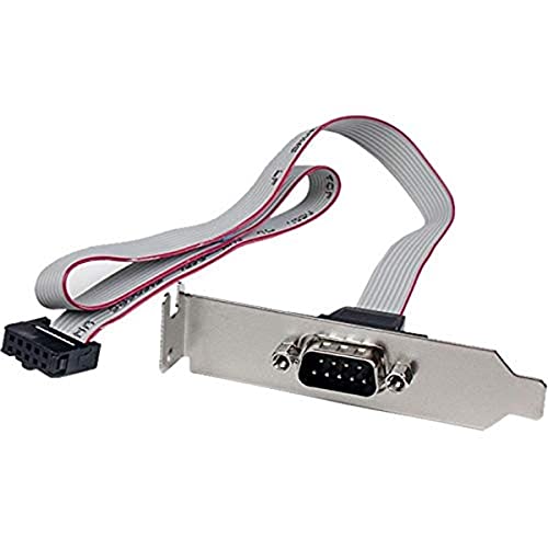 Startech.Com 1 Port 16 Inch Db9 Serial Port Bracket To 10 Pin Header   Low Profile (Plate9M16Lp)