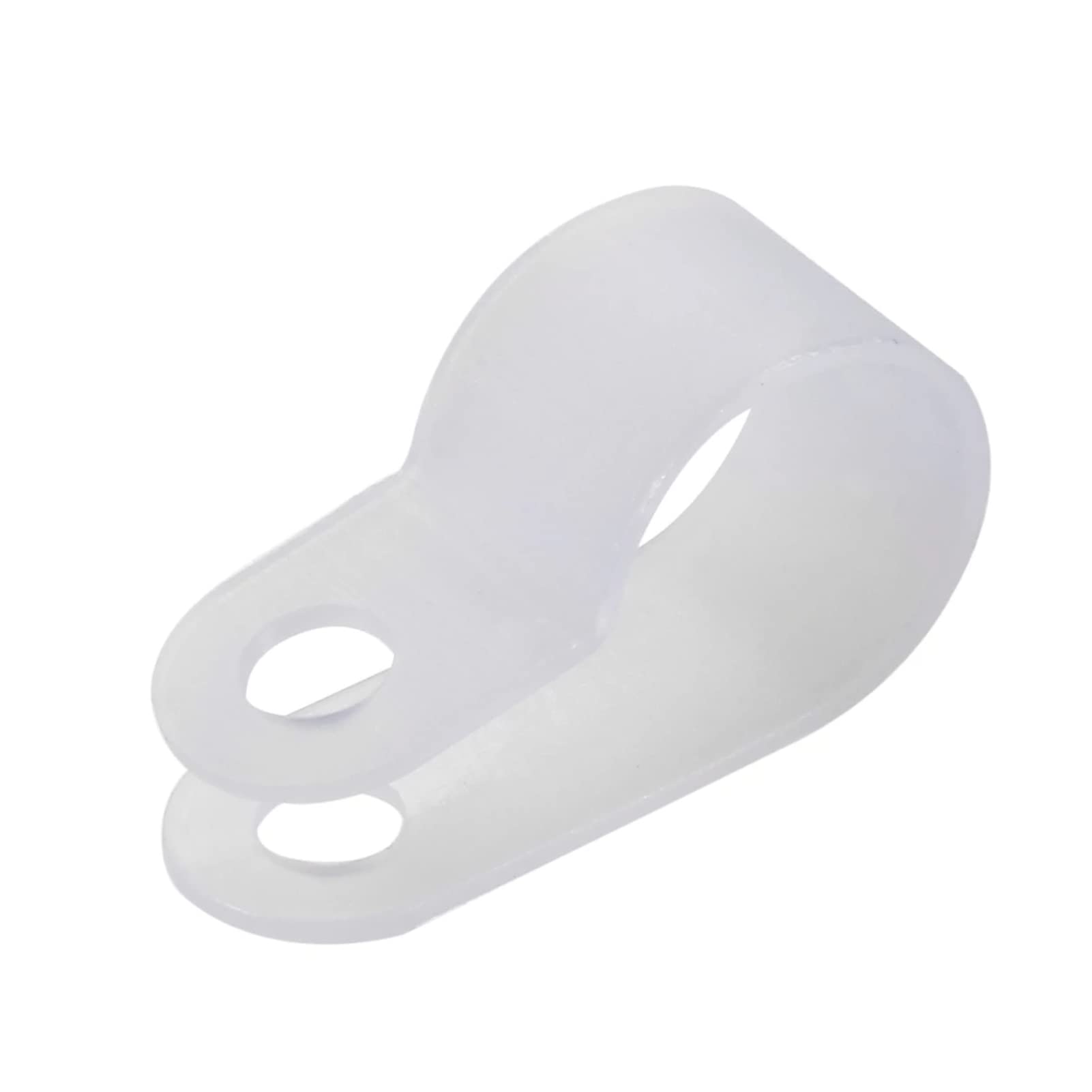 Teansic 200 Pcs White Nylon R Type Cable Clamp 3/8 Inch Cable Organizer Assortment Kit For Wire Management