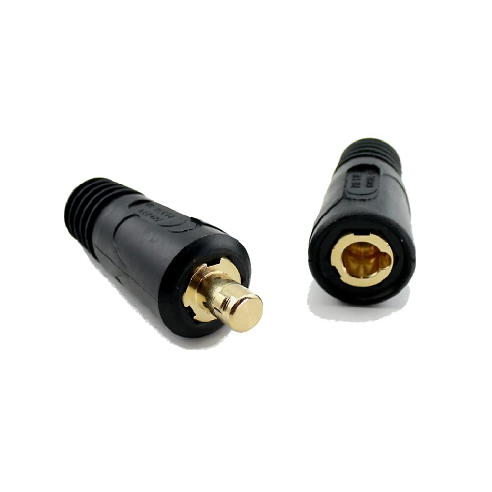 Weldingcity Dinse Type Twist Lock Welding Cable Insulated Connector Pair (M/F) 25 Series (25Mm Awg #4 #3) For Welders Miller Lin