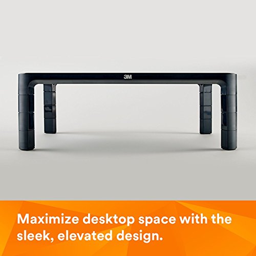 3M Adjustable Monitor Stand For Monitors And Laptops, Three Leg Segments Simply Adjust Height From 1.7'' To 5.5'', Holds Up To 2