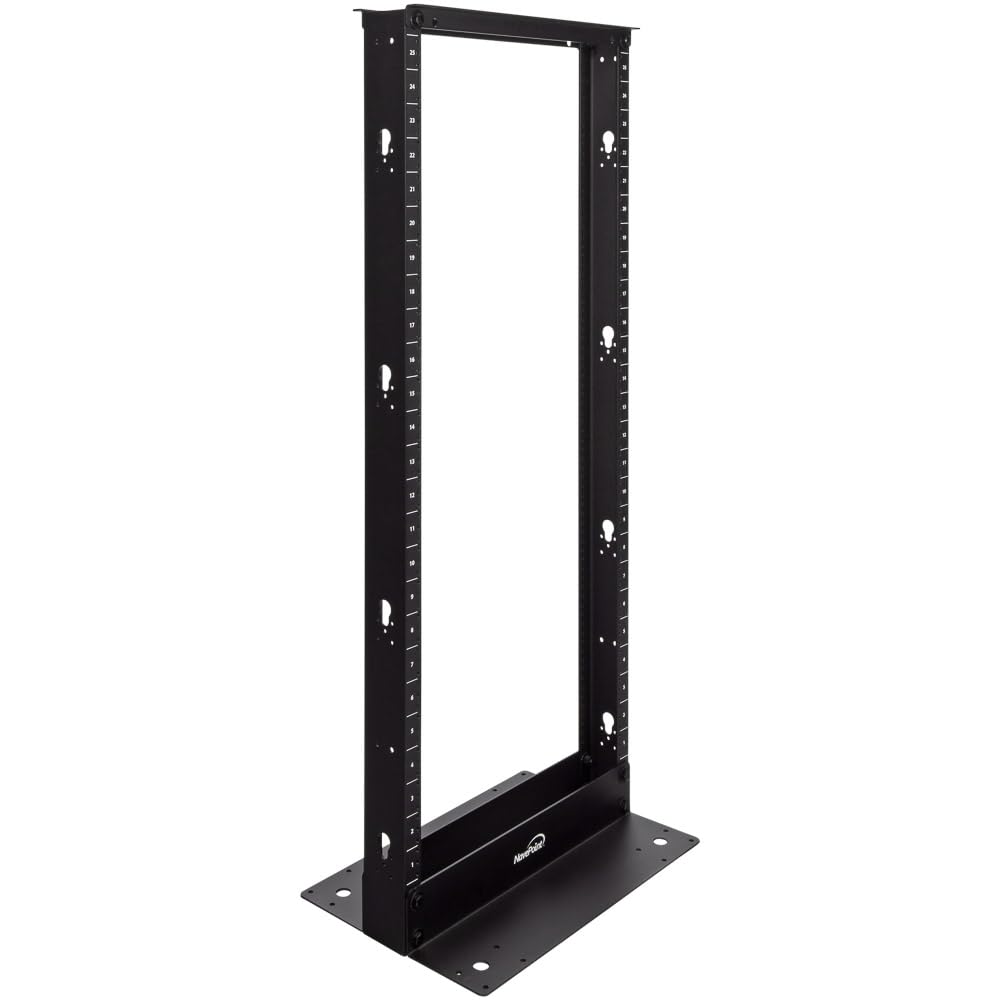 Navepoint 25U 2 Post Open Frame Server Rack For 19 Inch Equipment, Av ...