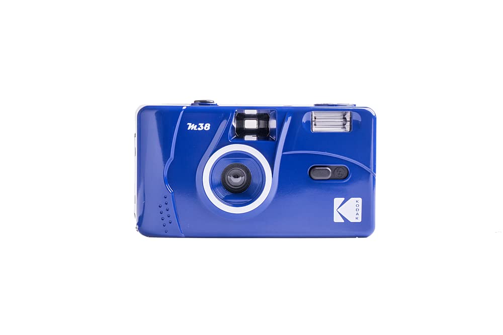 Kodak M38 35mm Film Camera - Focus Free, Powerful Built-in Flash, Easy to Use (Classic Blue)