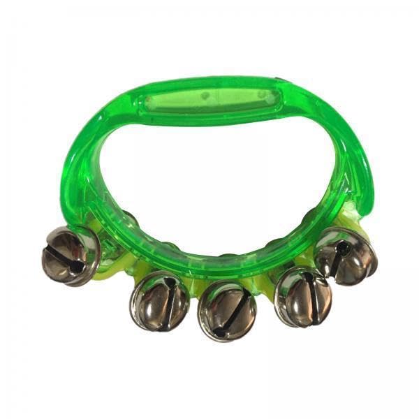 UJEAVETTE 4xMini Percussion Tambourines Shaking Rattle for Family Kids Kindergarten Green