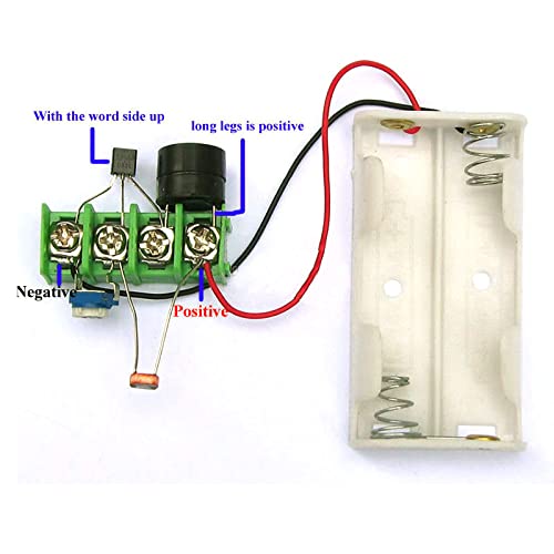 Acxico 1Set Sound/Light Alarm Motion Senser Security Infrared Laser Alarm Switch Diy Kits Black