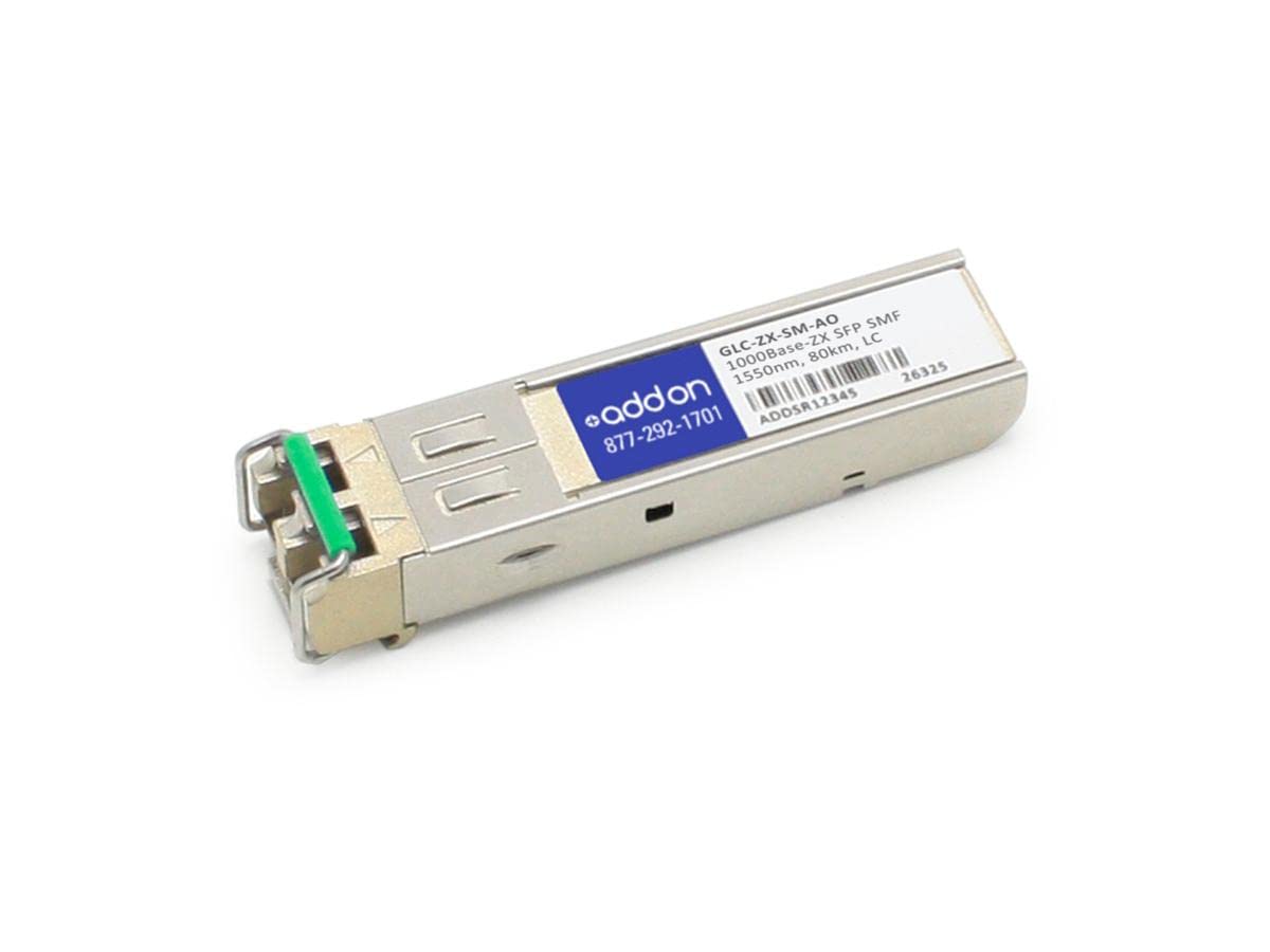 Addon Cisco Glc Zx Sm Compatible Taa Compliant 1000Base Zx Sfp Transceiver (Smf, 1550Nm, 80Km, Lc)