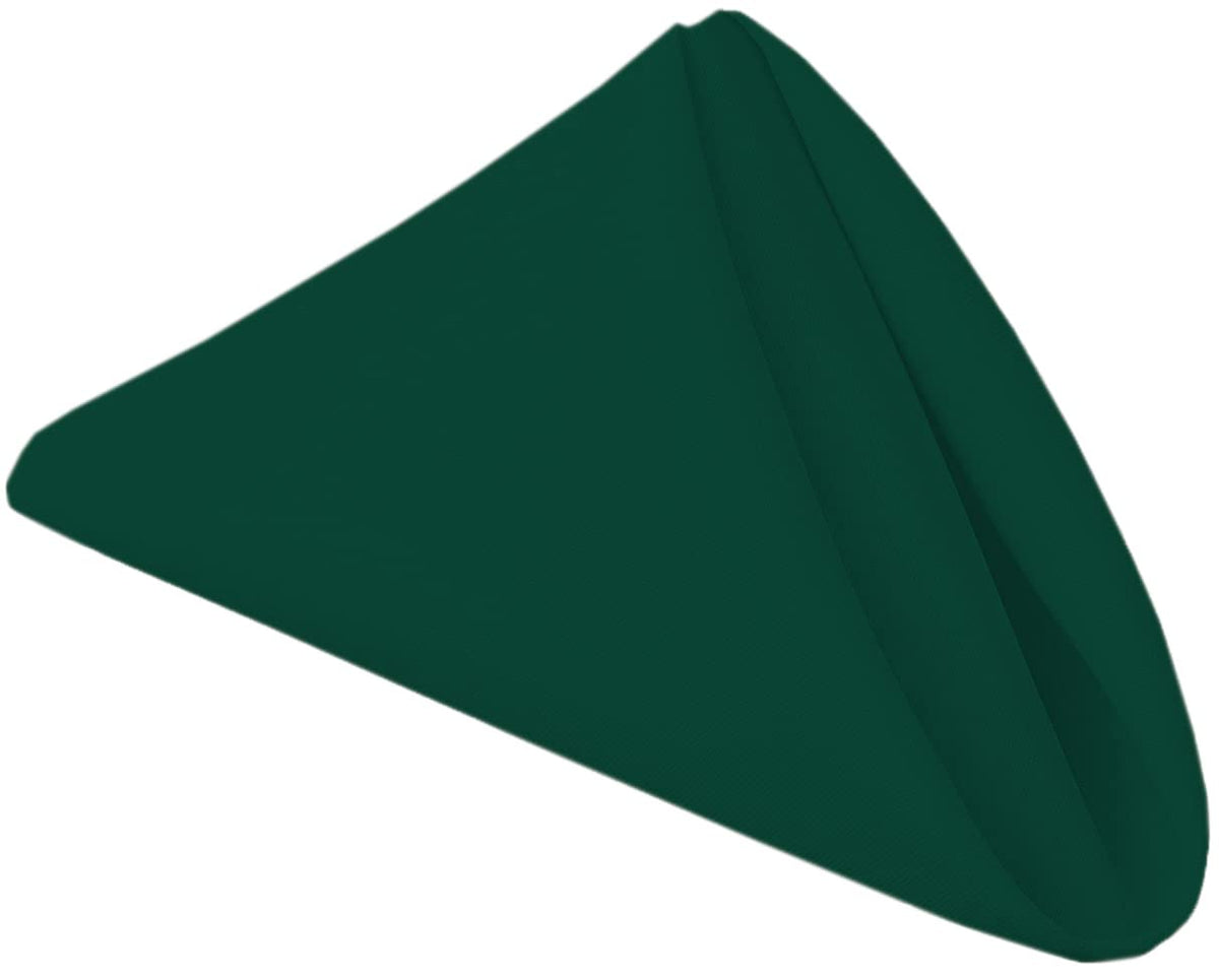Ploymono Hunter Green Heavy Duty Cloth Napkins   17 X 17 Inch Solid Washable Polyester Dinner Napkins   Set Of 8 Napkins With He