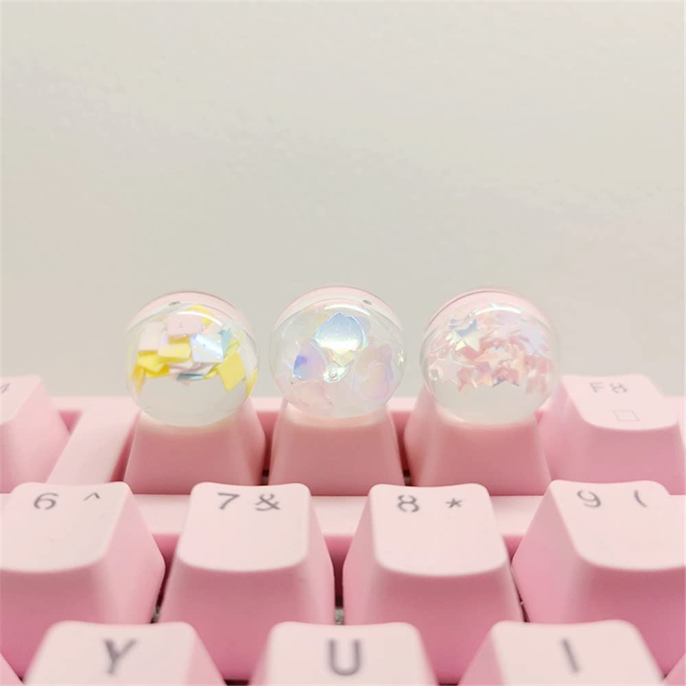 Yupyay Crystal Ball Keycap Esc Keycaps Diy Personality Custom Keycap Replacement Bottom Keycaps Gift For Cherry Mx Switch Mechan