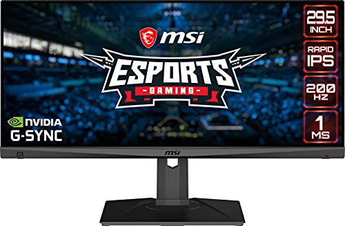 Msi Full Hd Rapid Ips 1Ms 2560 X 1080 Ultra Wide 200Hz Refresh Rate Hdr Ready G Sync Compatible 30A Gaming Monitor (Optix Mag301