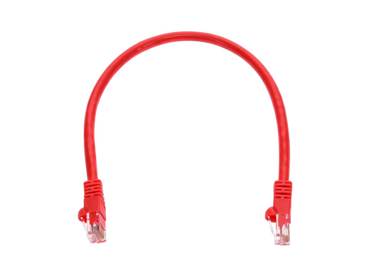 Monoprice 1Ft 24Awg Cat6 550Mhz Utp Ethernet Bare Copper Network Cable   Red