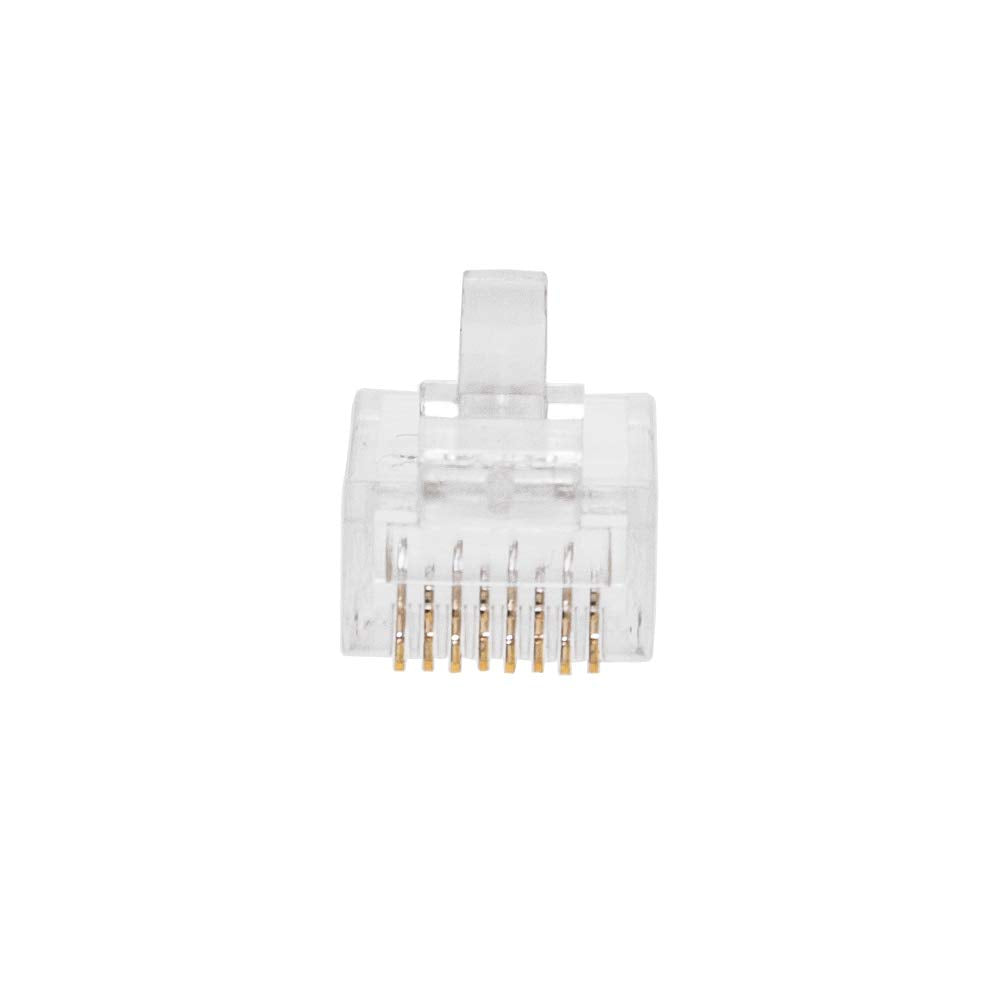 Cat6A Rj45 Crimp Connectors For Stranded Cable With Wire Insert Guide And Spacer Bar (50 Connectors/Bag)