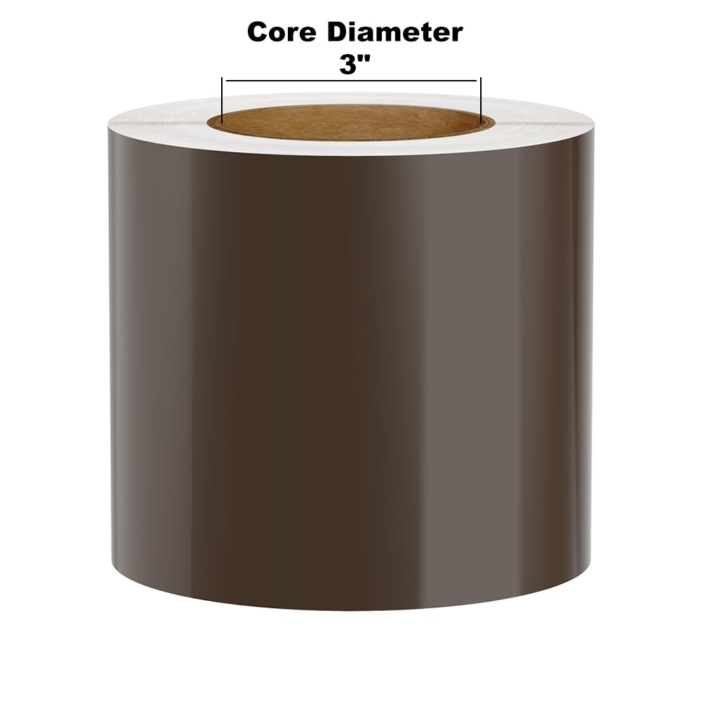 (Discontinued) Kingston Premium Vinyl Label Tape, Brown, 5 x 150 on 3 Core for DuraLabel 9000, LabelTac 9, SafetyPro 9G, VnM 8 