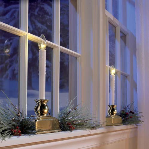 Berkley Jensen 12In Window Candles With Threepiece Led Lights, 4 Pk., Glass