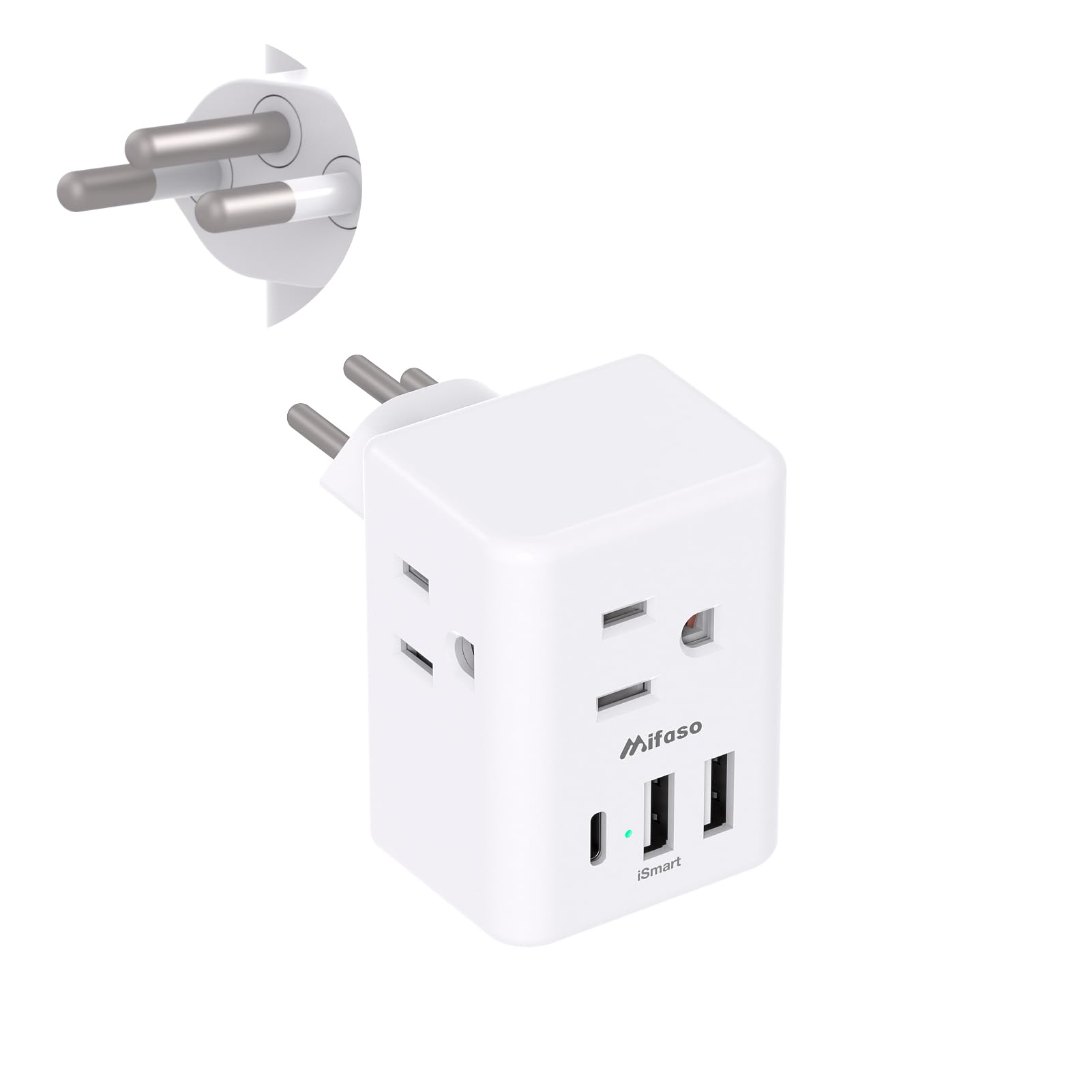 Switzerland Travel Plug Adapter, Swiss Outlet Adapter With 3 Outlets 3 Usb Charging Ports(1 Usb C), Type J Power Adapter, Travel