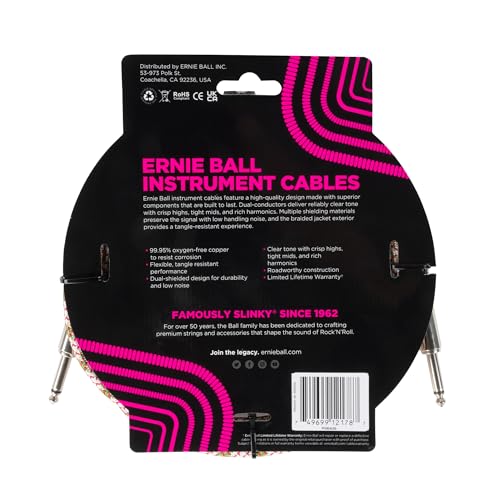 Ernie Ball Instrument Cable, Emerald Argyle, 10Ft (P06426)