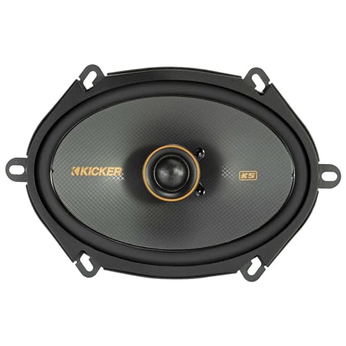 Kicker 51Ksc6804 Coaxial Speaker System, 2 Way Design, One (1) Pair, 6'' X 8'' (160Mm X 200Mm) Polypropylene Woofer/Midrange, 1'