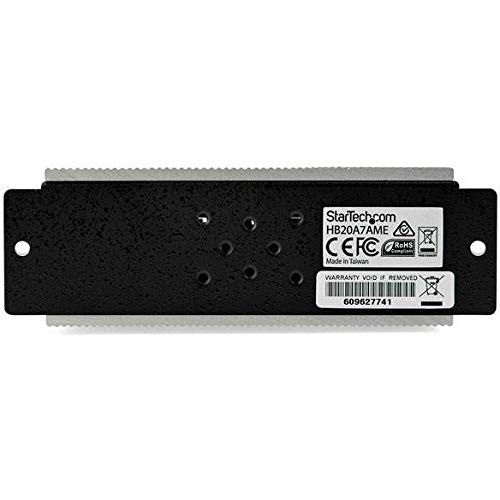 StarTech.com 7 Port USB 2.0 Hub   Metal Industrial USB A Hub with ESD & 350W Surge Protection   Extended Operating Temp  40 to 185�F   Din Rail/Wall/Desk Mountable   USB Expander Hub, TAA