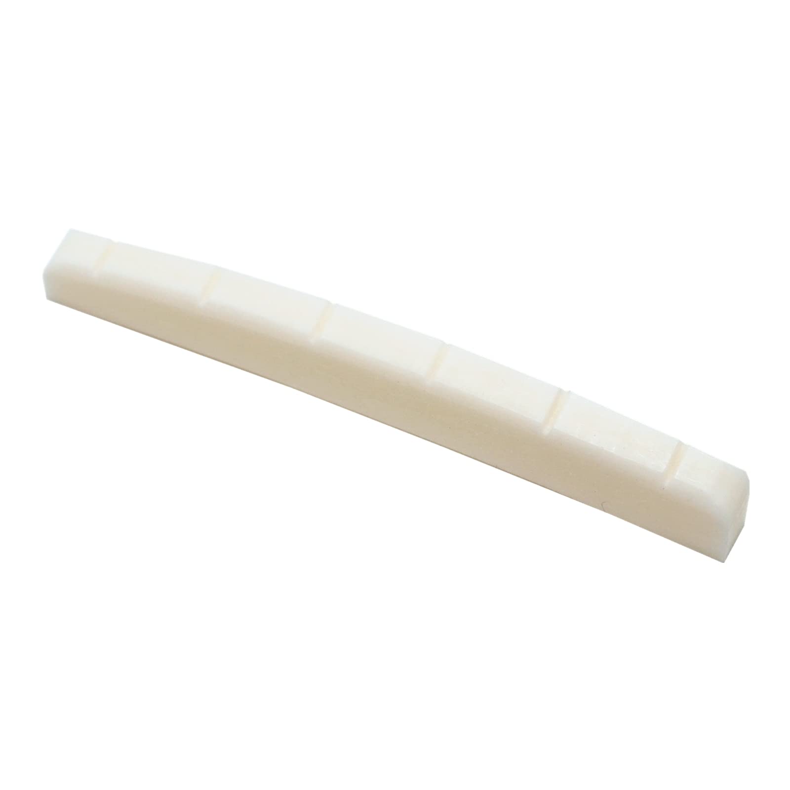 Miwayer 6 String Electric Guitar Bone Nut Curved Bottom Pre Slotted Made Of Real Bone (43 X 3.2 X 5/5.65/4.6Mm 1 Pack)