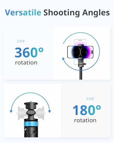 Ubeesize 72 Phone Tripod - Tripod For Iphone & Selfie Stick With Phone Holder & Remote - Upgraded, Stable & Portable Stand For I