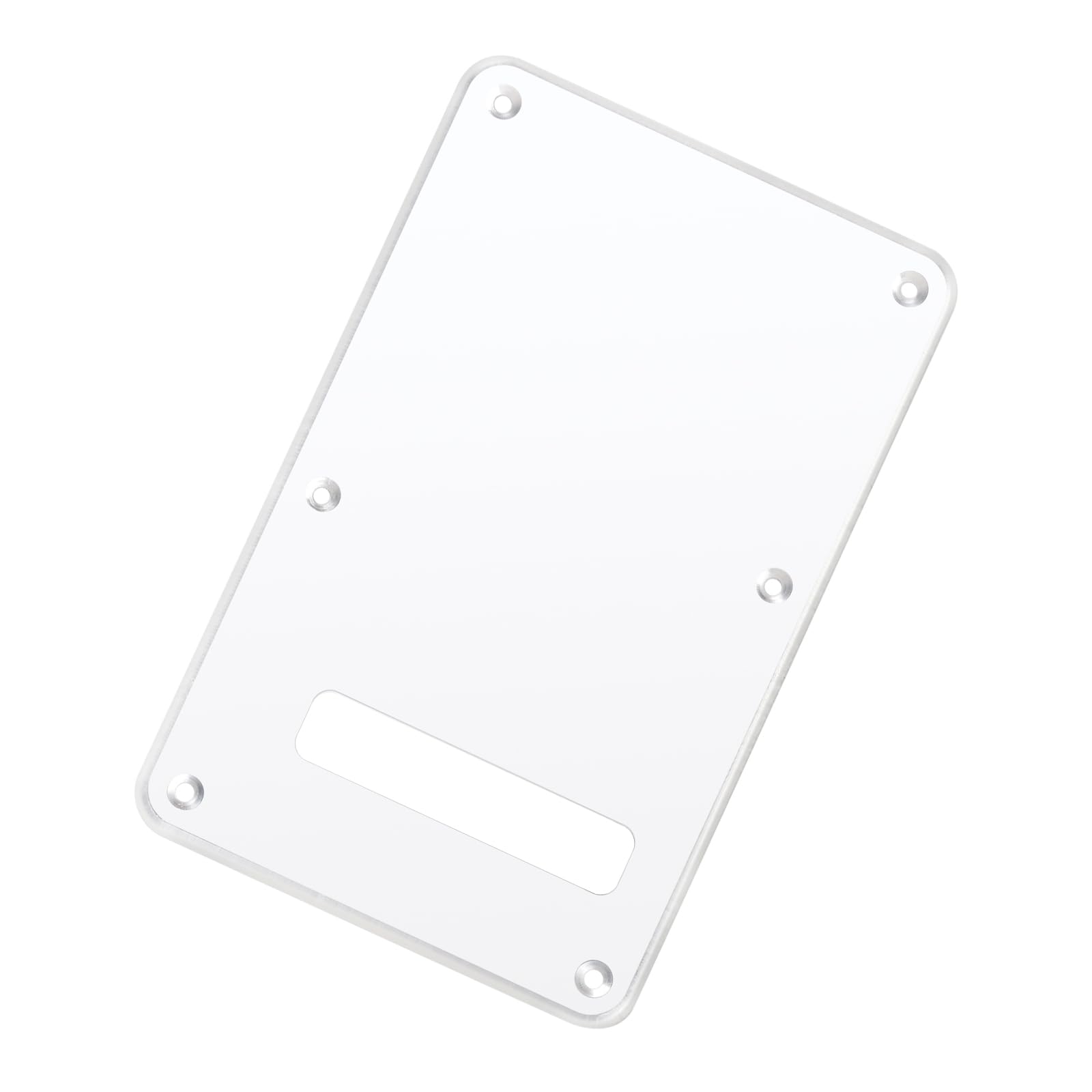 Banworks 1 Ply Electric Guitar Backplate 6-Hole Trem Tremolo Cover For Usa/Mexican Fender Standard Strat St Jt/Hgb-01 Chrome Mir