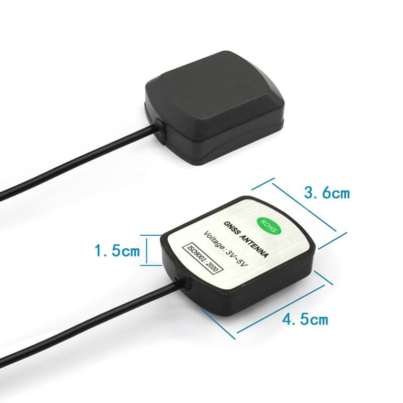 Vehicle Waterproof Gps Navigation Magnetic Antenna Sma Male Connector For Car Stereo Head Unit Gps Navigation System Module Truck Marine Boat Gps Tracker Locator Real Time Tracking (With Magnetic)