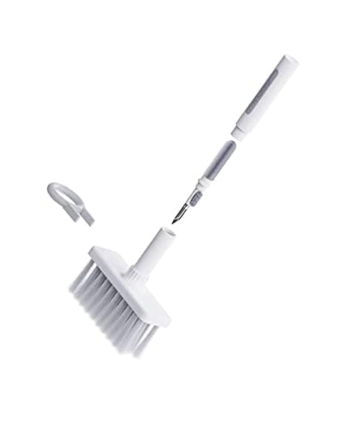 Hagibis Cleaning Soft Brush Keyboard Cleaner 5-In-1 Multi-Function Computer Cleaning Tools Kit Corner Gap Duster Keycap Puller For Bluetooth Earphones Lego Laptop Airpods Pro Camera Lens (Grey)