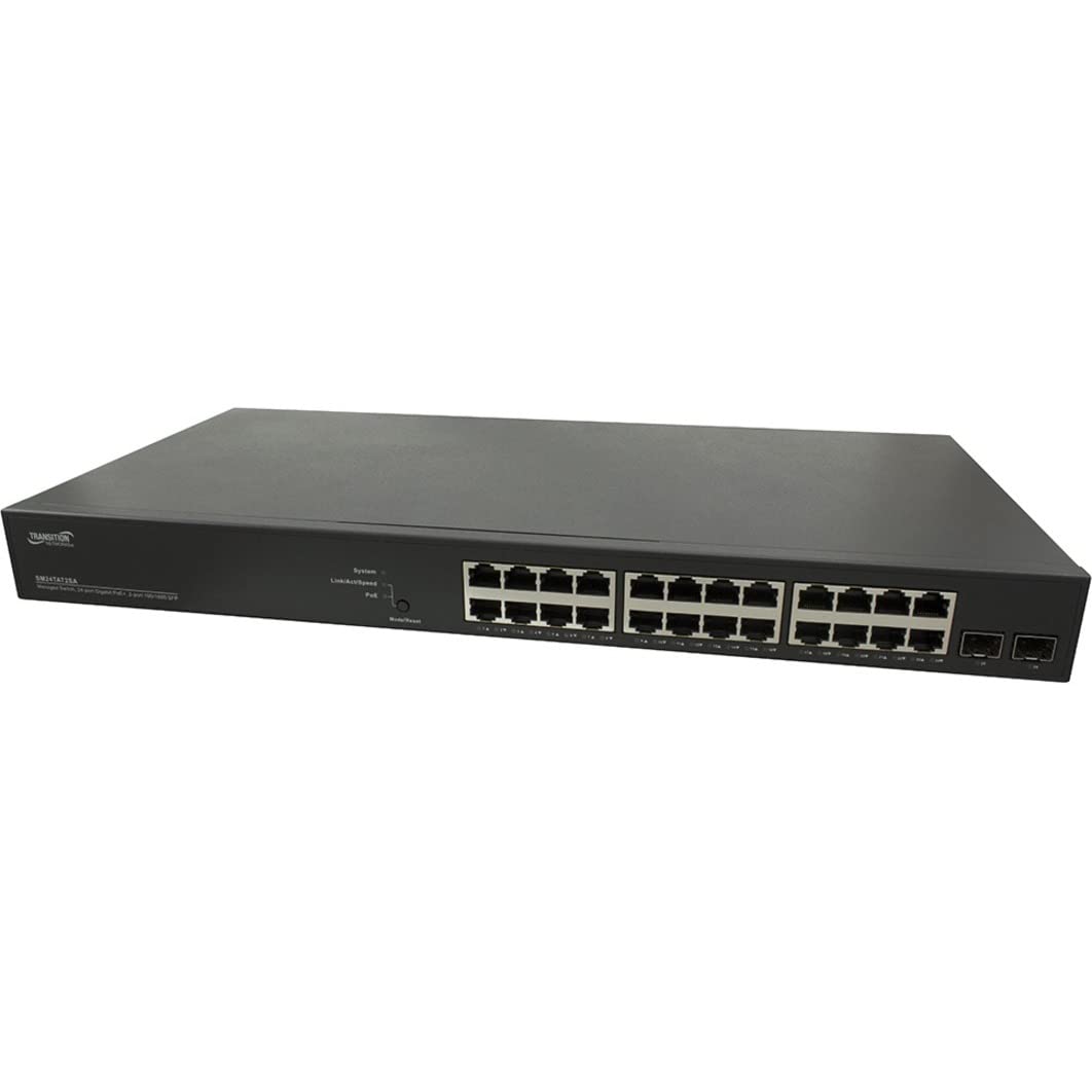 Transition Networks Smart Managed PoE+ Switch 24Port
