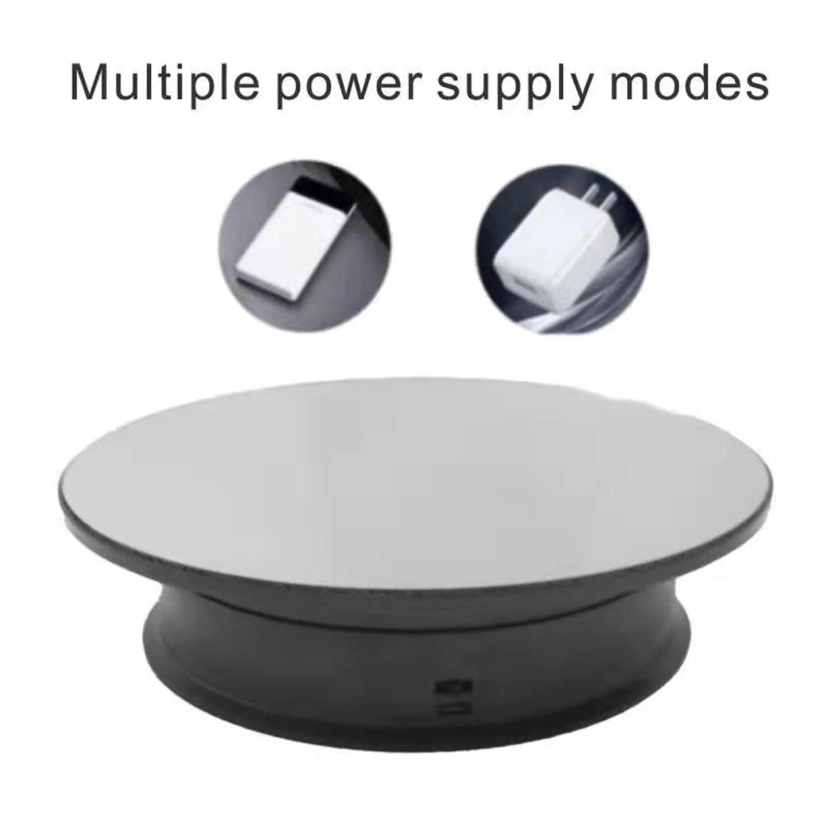 Motorized Rotating Display Stand, 8 In/Load 6.6 Lbs Electric Turntable, 360 Degree Adjustable Speed Revolving Base For Photograp