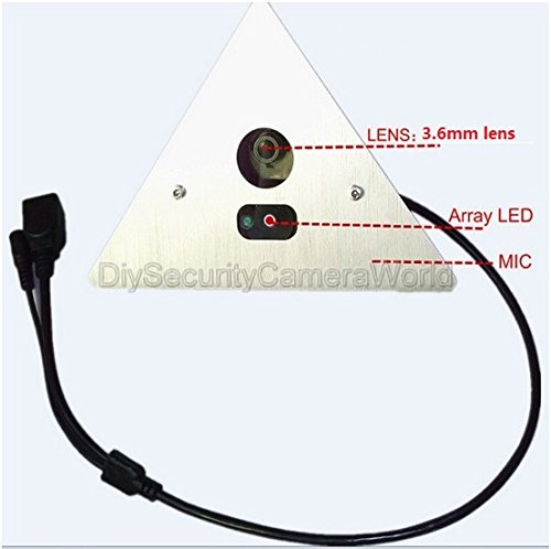 Diysecuritycameraworld H.264 1920X1080P 2.0Mp Ip Network Nightvision Corner Mountable Camera 12Vdc Support Audio P2P, Mobile Pho
