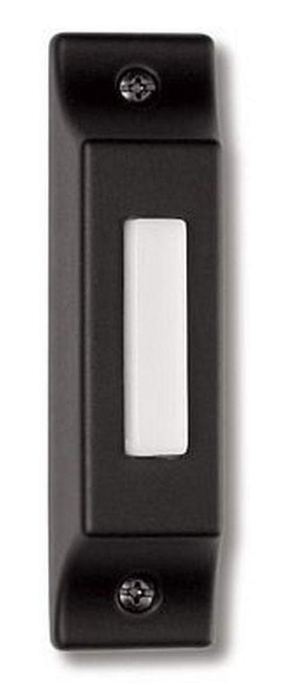 Craftmade Bscb B Die Cast Builder'S Surface Mount Lighted Doorbell Led Push Button, Matte Black (3.75''H X 0.93''W)