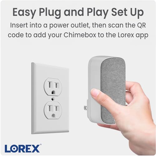 Lorex Wi Fi Chime Box Add On For Video Doorbells & Home Security System   Easy Plug And Play Installation, Customizable Digital