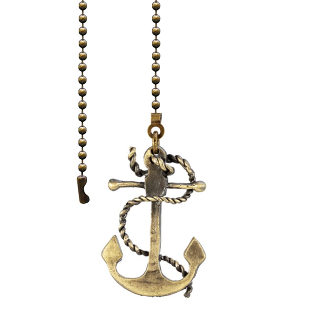 Aoprofree Ceiling Fan Pull Chain 12 Inch Anchor Pull Chain Extension Fan Chain Extender Ceiling Fan Pulls Ornament With Ball Fan