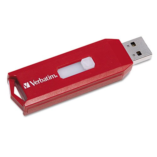 Usb Flash Drive,W/Retract. Connector/Security Feature,8Gb,Rd Qty:4