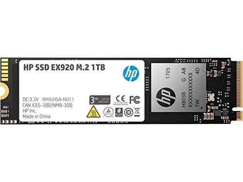 Hp Ex920 M.2 1Tb Pcie 3.1 X4 Nvme 3D Tlc Nand Internal Solid State Drive (Ssd) Max 3200 Mbps 2Yy47Aa#Abc
