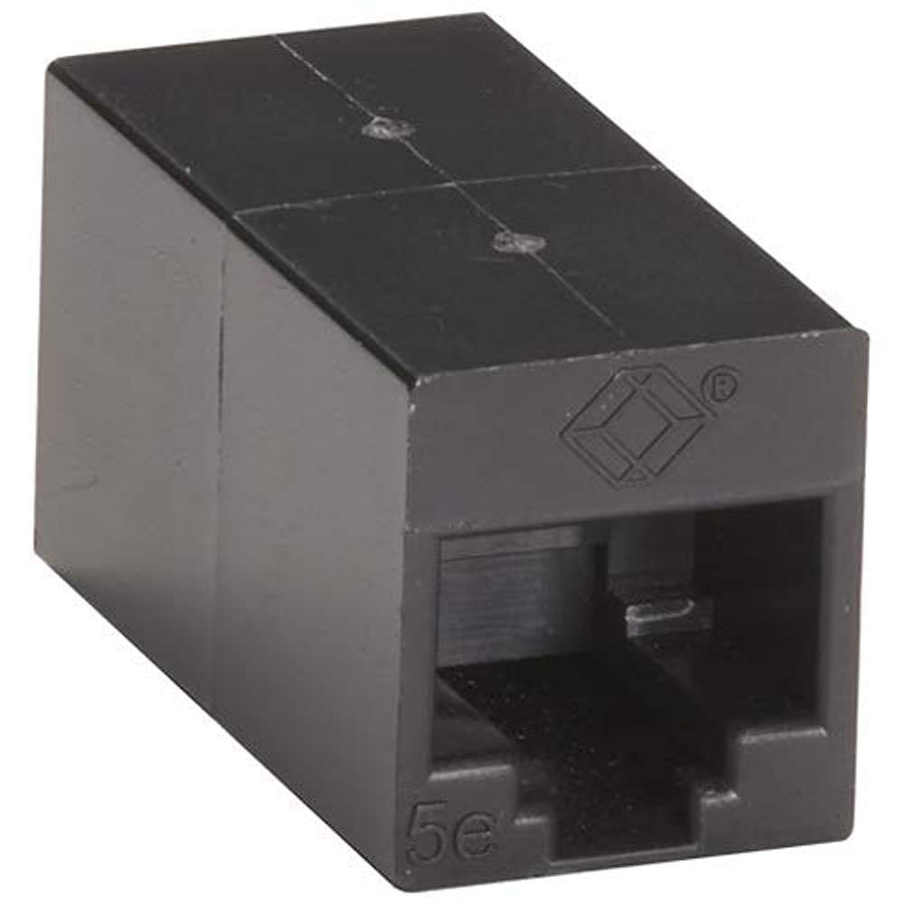 Black Box Corporation Cat5E Unshielded Straight Pin Coupler Black